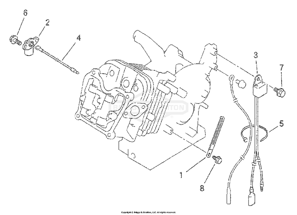Oil Sensor Diagram and Parts List for 1959-0  Briggs and Stratton Generator
